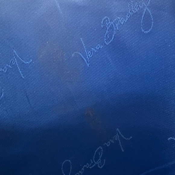 Vera Bradley Vintage Blue Medallion Quilted Large Tote Purse Bag Retired Print - Picture 11 of 12